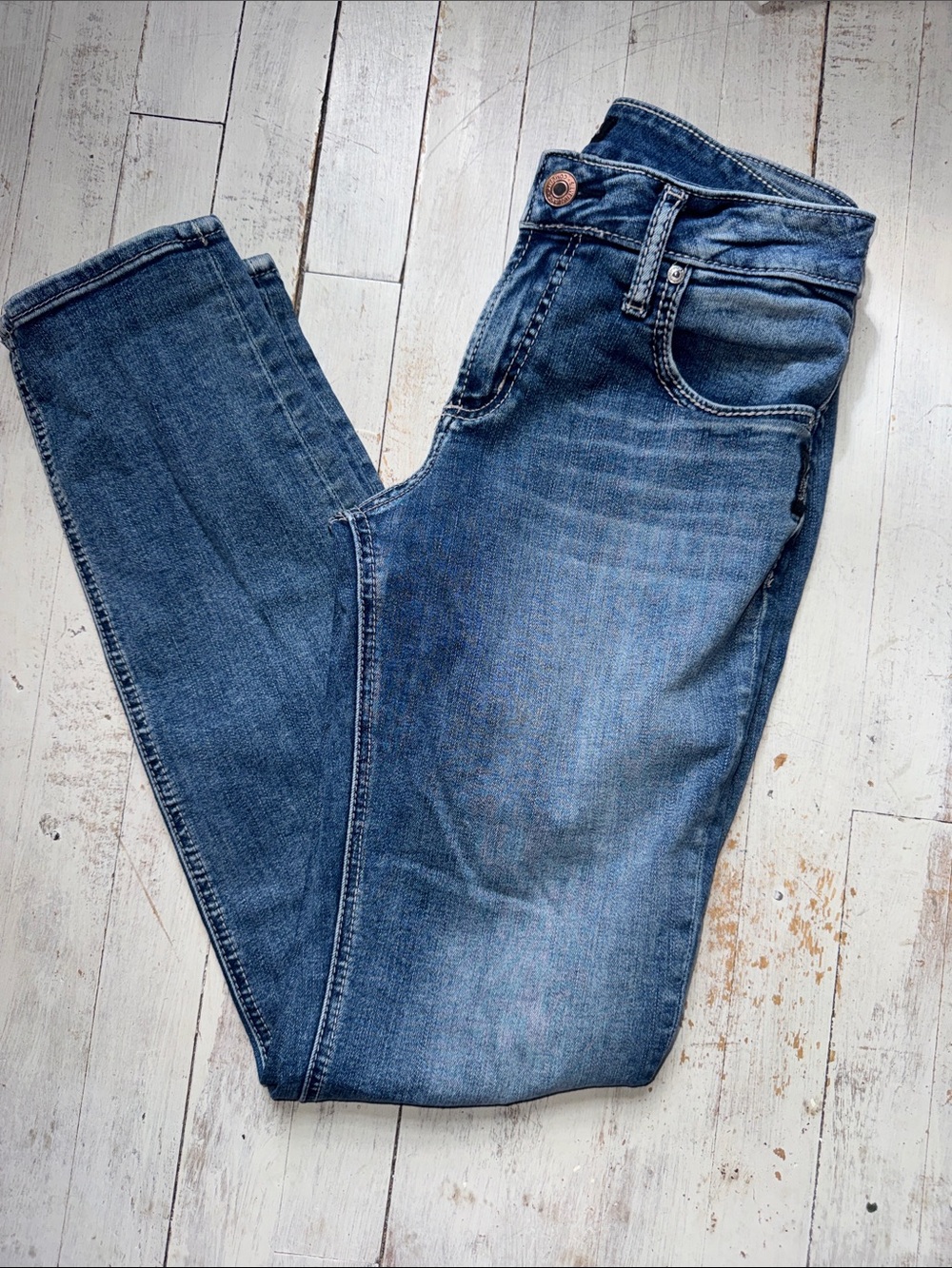 Silver Jeans Co. Distressed Blue Boyfriend Jeans